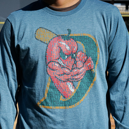 DIABLOS SPELLED OUT L/S TEE- 108 STITCHES