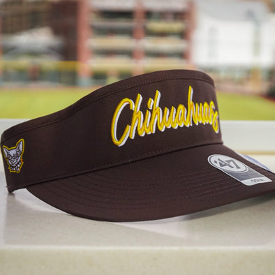 CHIHUAHUAS BROWN ADJUSTBALE VISOR- 47 BRAND