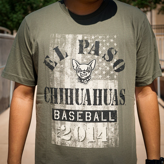 CHIHUAHUAS ARMED FORCES DAY OLIVE TEE- NEW ERA