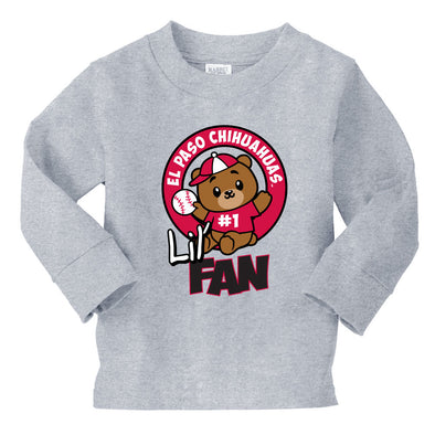 TODDLER GRAY LONG SLEEVE TEE- BIMM RIDDER