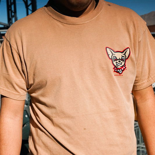 CHIHUAHUAS KHAKI DOGHEAD TEE