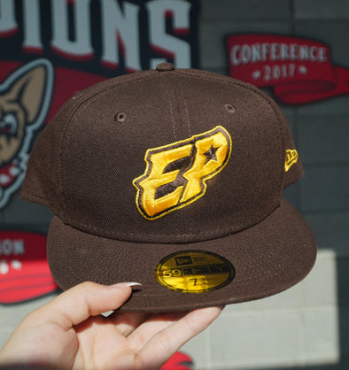 New Era 5950 Official On Field Alternate Brown and Yellow Chihuahuas EP Cap